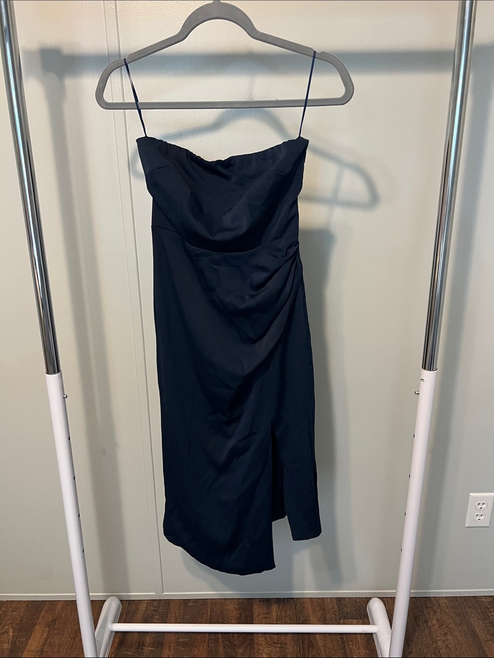 Strapless Navy Dress